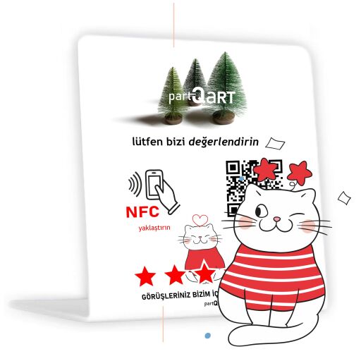 partQART NFC+QR MASAÜSTÜ TEŞHİR STANDLARI