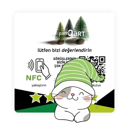 partQART NFC+QR YORUM/TAKİP LEVHALARI 