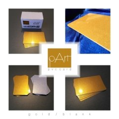 ﻿pArt PVC Metalik Altın Yaldız Termal Kart 50 Adet