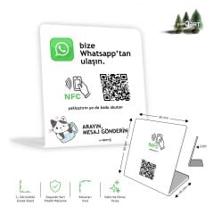 partQART Whatsapp Mesaj Standı, (NFC+QR)