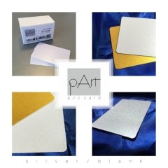 pArt PVC Metalik Gümüş Yaldız Termal Kart 50 Adet