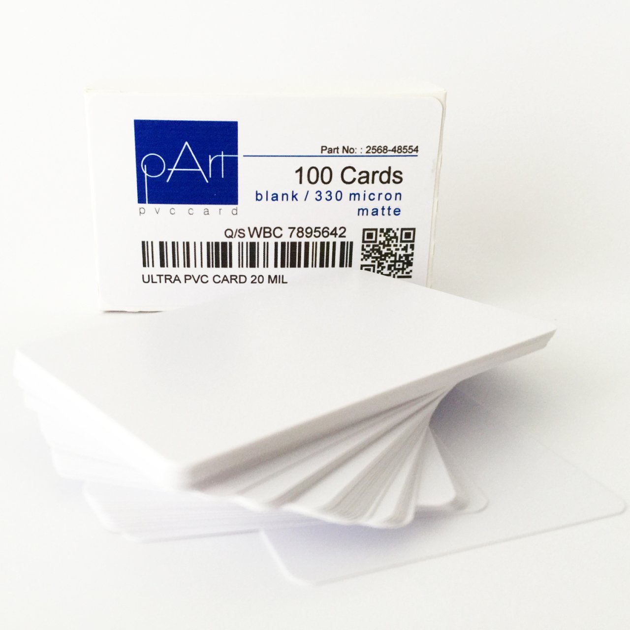 ﻿pArt PVC  Beyaz Kart 330 micron Mat Yüzey 100 adet