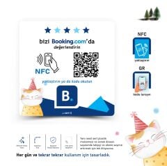 partQART Booking Yorum Levhası, (NFC+QR)