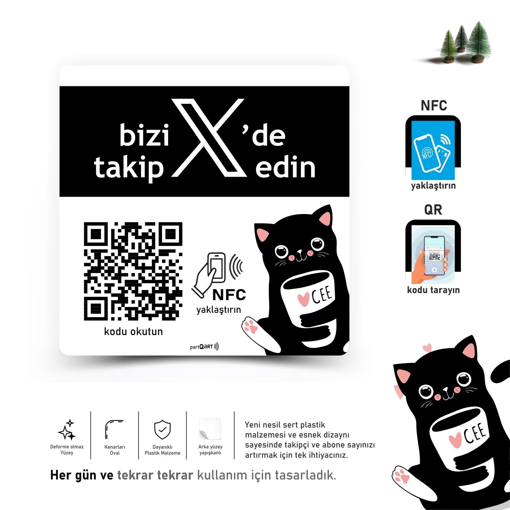 partQART X Takip Levhası, (NFC+QR)