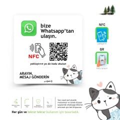 partQART Whatsapp Satıcı Levhası, (NFC+QR)