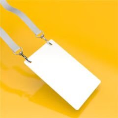 pArt PVC Beyaz Geniş Ebat Parlak Kart  90X140 mm. UV, 50 Adet Oval