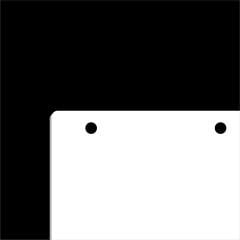 pArt PVC Beyaz Geniş Ebat Parlak Kart  90X140 mm. UV, 50 Adet 5 mm. Çap / 2 Adet
