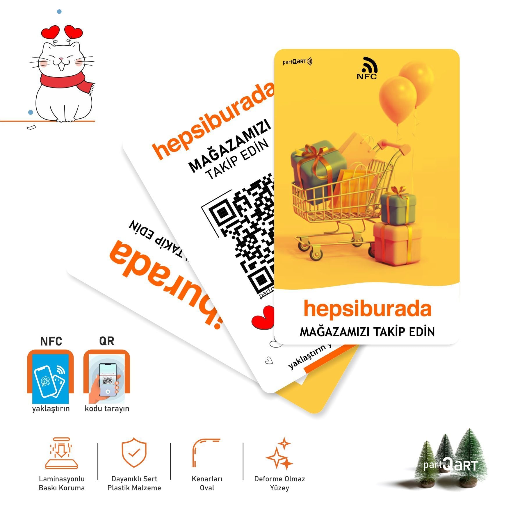 partQART Hepsiburada Takip Kartı, (NFC+QR)