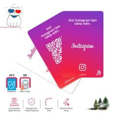 partQART Instagram Takip Kartı, (NFC+QR)