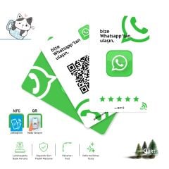 partQART Whatsapp Mesaj Kartı, (NFC+QR)