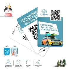 partQART Bulunur Araç Sahibi Kartı, (NFC+QR)