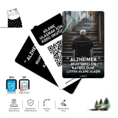 partQART Bulunur Alzheimer Hastası Kartı, (NFC+QR)
