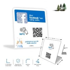 partQART Facebook Takip Standı, (NFC+QR)
